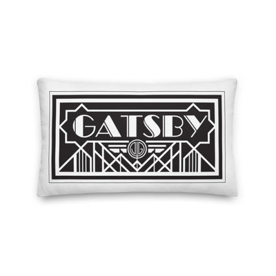 B & W Great Gatsby Decorative Throw Lumbar Pillow - Artski&Hush