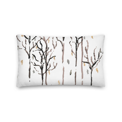 Fall Trees Watercolor Decorative Throw Pillows - Artski&Hush