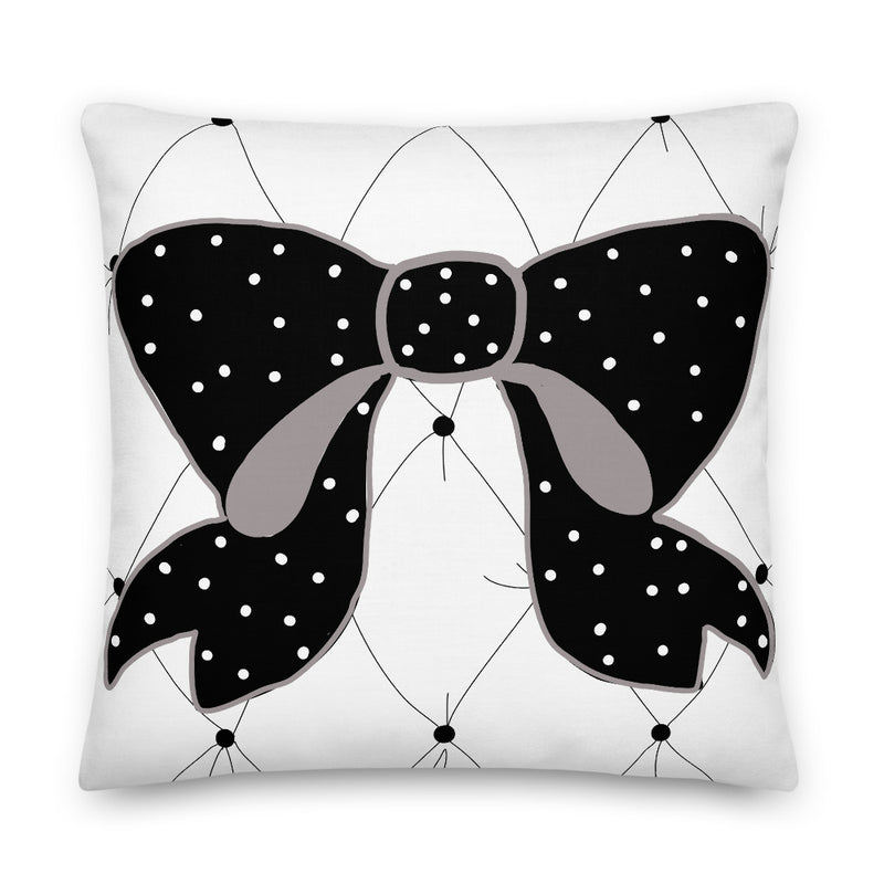 Tufted Bow Decorative Pillow - Artski&Hush