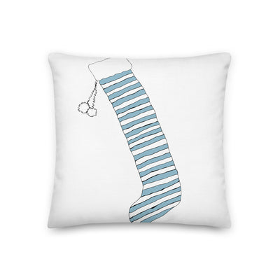 Light Blue Stocking Decorative Throw Pillow - Artski&Hush