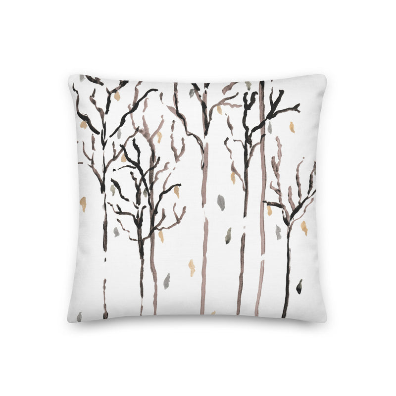 Fall Trees Watercolor Decorative Throw Pillows - Artski&Hush