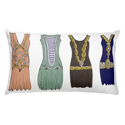 Vintage Dresses Decorative  Lumbar Throw Pillow - Artski&Hush