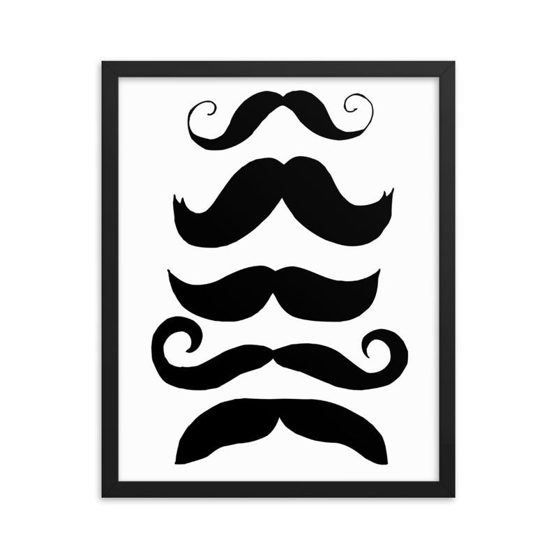 The Mustache Collection Framed poster - Artski&Hush