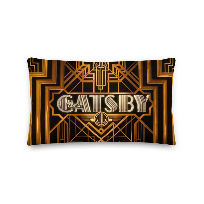 Golden Gatsby Decorative Lumbar Throw Pillow - Artski&Hush
