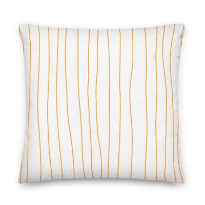 Spring Tangerine Stripes Decorative Throw Pillows - Artski&Hush