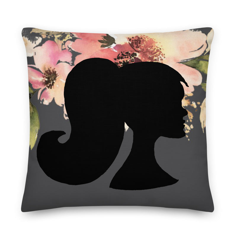 A&H Floral Silhouette Decorative Throw Pillow - Artski&Hush