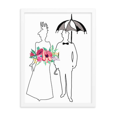 The Happy Couple Framed posters - Artski&Hush
