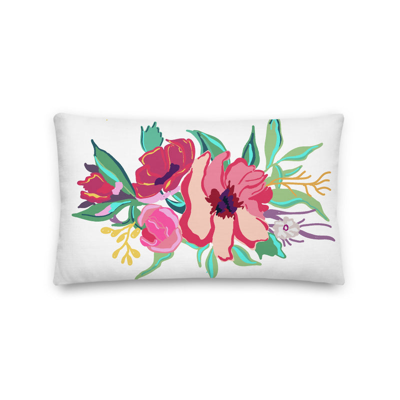 Colorful Flora Decorative Lumber Pillow - Artski&Hush