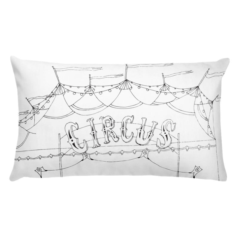 Vintage Circus Tent Decorative Lumbar Pillow - Artski&Hush