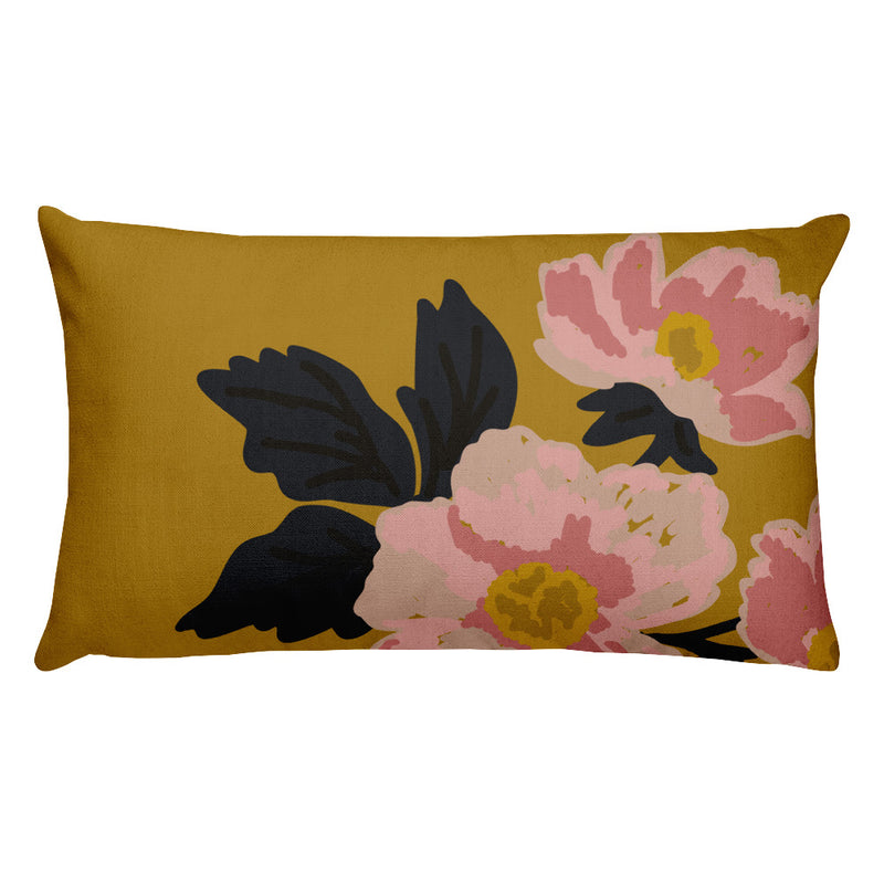 Golden Flora Decorative Throw Pillows - Artski&Hush