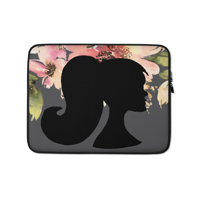 A&H Floral Silhouette Laptop Sleeve - Artski&Hush