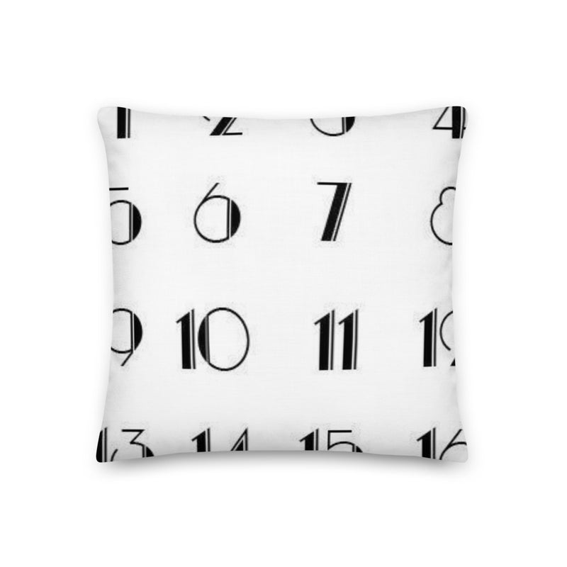 Art Deco Numbers Decorative Throw Pillows - Artski&Hush
