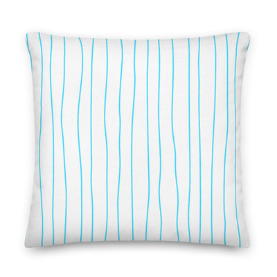 Spring Turquoise Stripes Decorative Throw Pillow - Artski&Hush