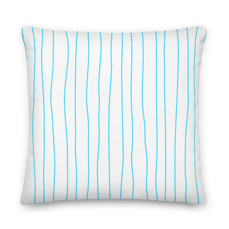 Spring Turquoise Stripes Decorative Throw Pillow - Artski&Hush