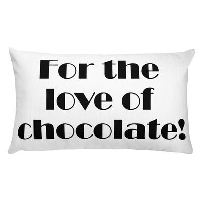 "For the Love of Chocolate!" Decorative Lumbar Throw Pillow - Artski&Hush