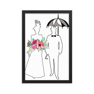 The Happy Couple Framed posters - Artski&Hush