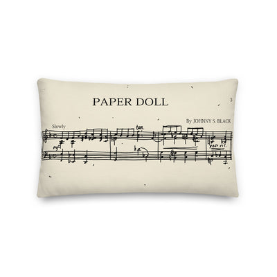The Paper Doll Sheet Music Decorative Throw Pillow - Artski&Hush
