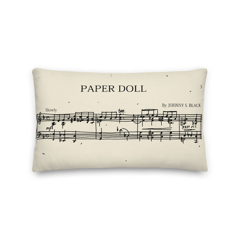 The Paper Doll Sheet Music Decorative Throw Pillow - Artski&Hush