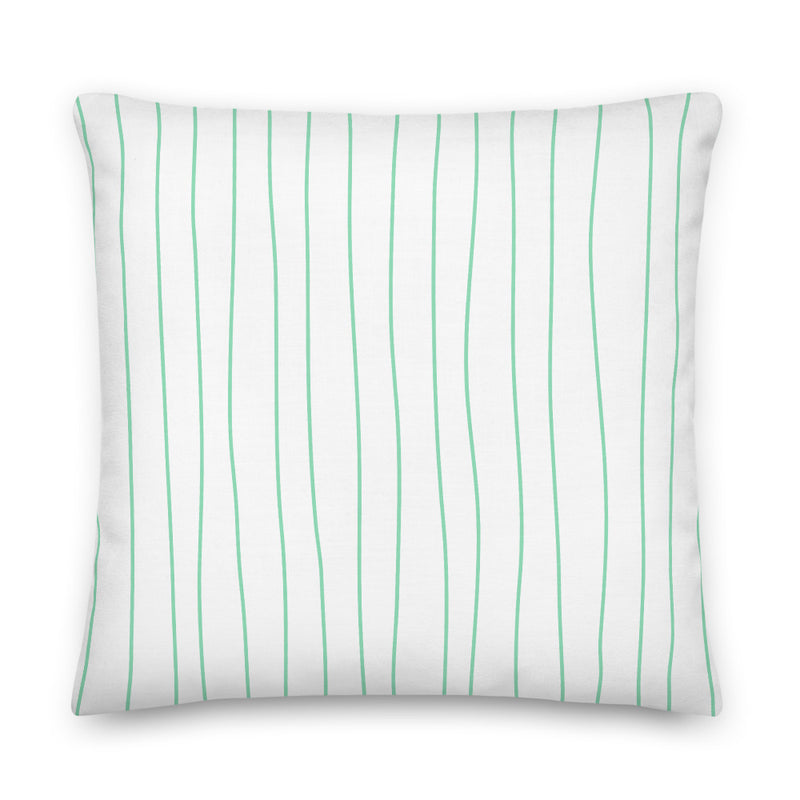 Spring Mint Stripes Decorative Throw Pillows - Artski&Hush