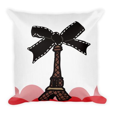 Paris Bow Decorative Throw Pillow for Summer - Artski&Hush