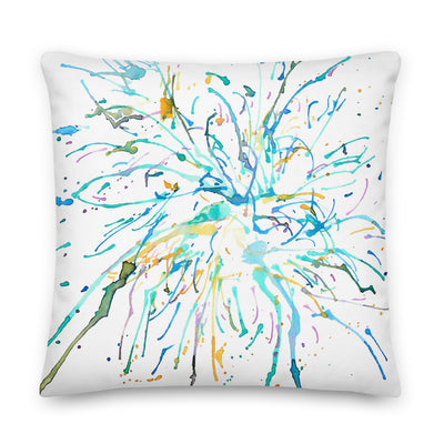 Watercolor Fireworks Decorative  Throw Pillows - Artski&Hush