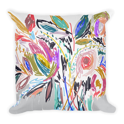 Messy Flora Decorative Throw Pillow - Artski&Hush