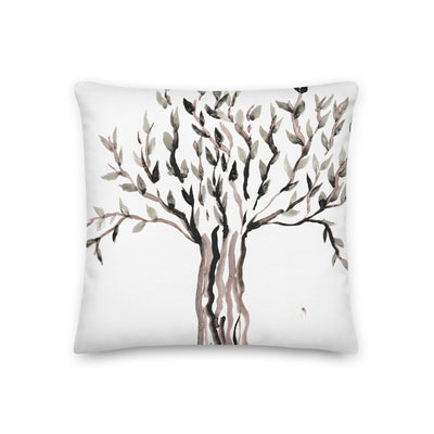 Simple Watercolor Tree Decorative Throw Pillow - Artski&Hush