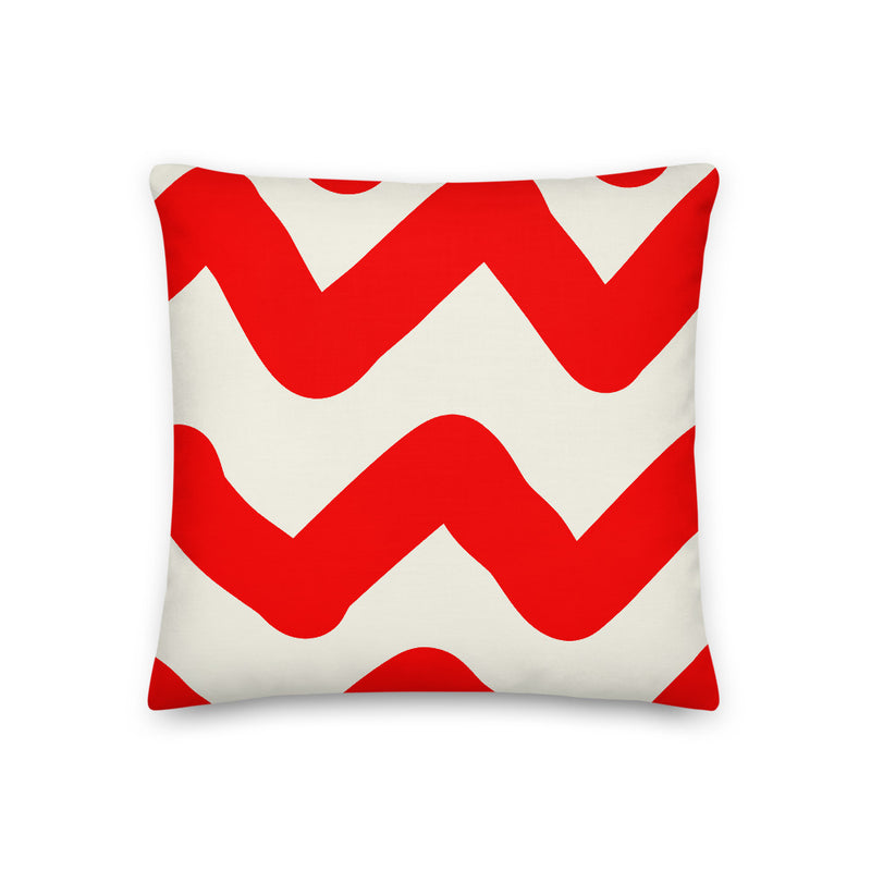 Red Ziggy Decorative Lumbar Pillow - Artski&Hush
