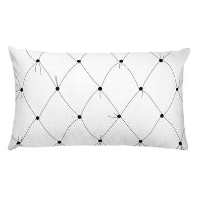 Navy Art Deco Lily Decorative Throw Pillows - Artski&Hush