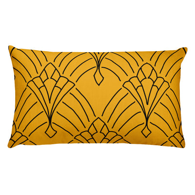 Art Deco Peaks Gold Decorative Throw Pillow - Artski&Hush