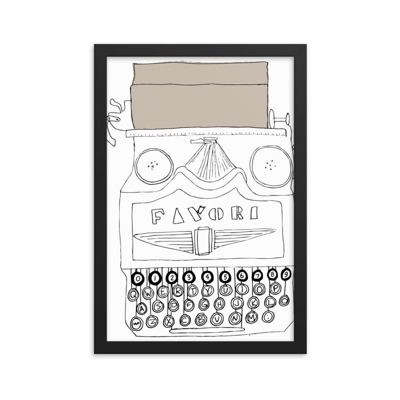 Vintage Typewriter Framed poster - Artski&Hush