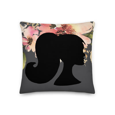 A&H Floral Silhouette Decorative Throw Pillow - Artski&Hush