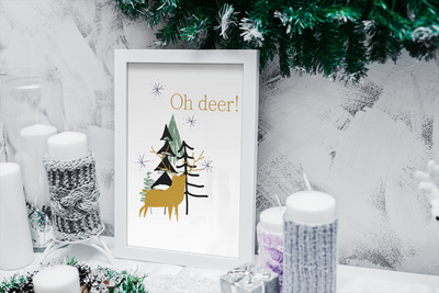 Oh Deer! Christmas Canvas' - Artski&Hush
