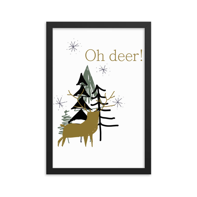 "Oh, Deer" Framed photo paper poster - Artski&Hush