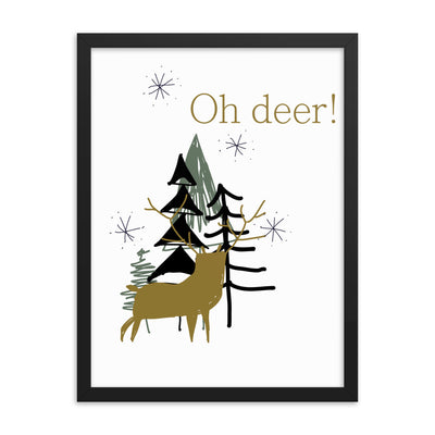 "Oh, Deer" Framed photo paper poster - Artski&Hush