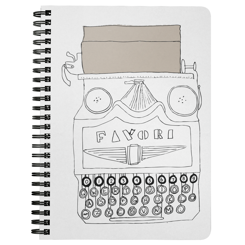 Vintage Typewriter Spiral Notebook - Artski&Hush