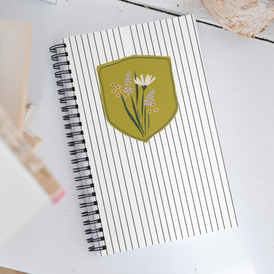 Flora Shield Spiral notebook