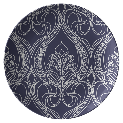 Art Deco Navy Lily Plate - Artski&Hush