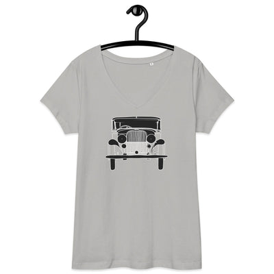 1930's Coachman Women’s fitted v-neck t-shirt - Artski&Hush