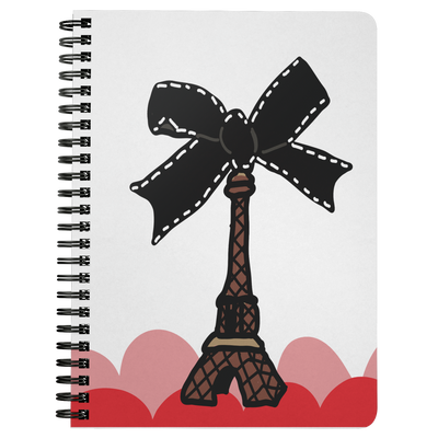 Paris Bow Spiral Notebook for Summer - Artski&Hush